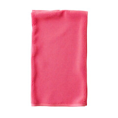 Pink towel isolated on transparent background