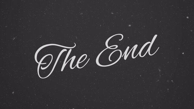 The End Vintage Film. The End Old Film Movie. 4k video motion graphic