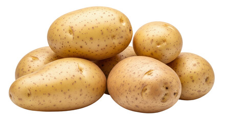 Isolated Pile of Potatoes