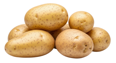 Isolated Pile of Potatoes