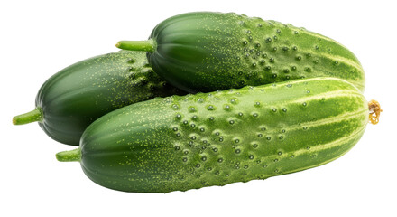 Isolated Fresh Green Cucumbers