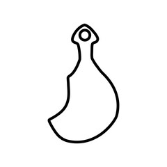 Kitchen board vector icon. Serving Board illustration sign. Meat board symbol or logo.