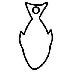 Kitchen board vector icon. Serving Board illustration sign. Meat board symbol or logo.
