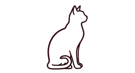 Isolated Cat Outline