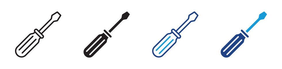 Screwdriver icons set ,  Equipment and screwdriver icon . Vector illustration