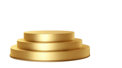 golden podium on a white background, an award concept, png, transparent