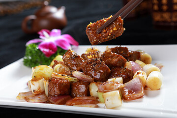 Chinese cuisine, Cantonese cuisine, Three Scallion Cowboy Balls