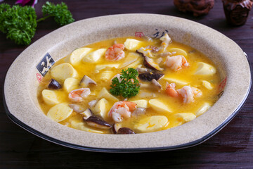 Chinese cuisine, Cantonese cuisine, Three Fresh Japanese Tofu