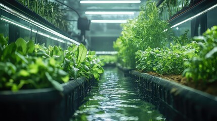 Autonomous underwater farm interface with robotic management system, aquatic crop analytics, and AI-powered environmental control for production