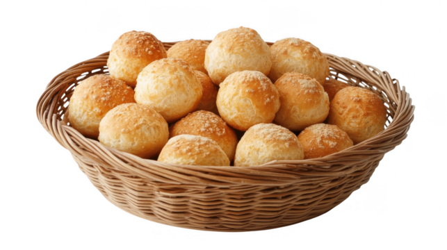 Warm bread rolls are beautifully arranged in a woven basket, inviting guests to enjoy their savory taste at dinner