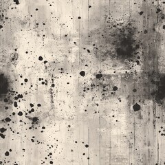 Seamless grunge splatter pattern in black on beige | Ink drip and stain effect with textured finish | Urban abstract background for edgy design, print, or streetwear