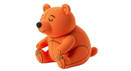 Isolated Orange Teddy Bear