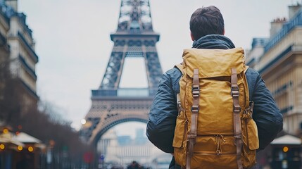Parisian Adventure: Backpacker Views the Eiffel Tower