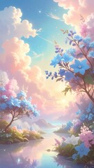 花の幻想的な背景コレクション &ndash; ロマンチックで夢幻的なフローラルアート

