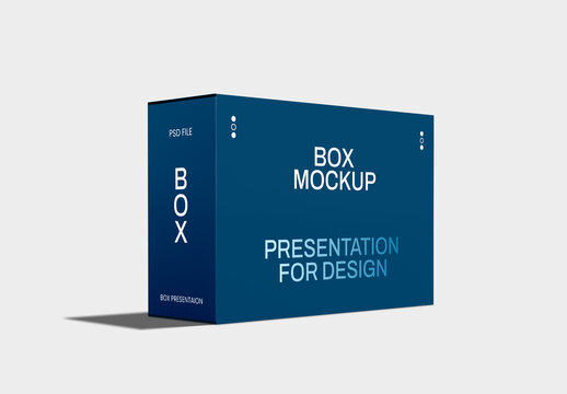 Medium Wide Box Mockup