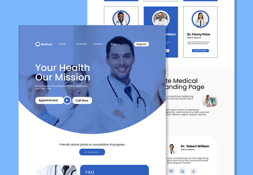 Medical Health Landing Page Design Template