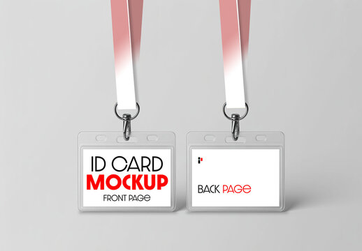 Realistic ID Card Mockup Design