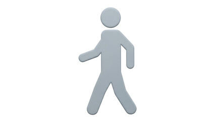 Isolated Walking Man Icon