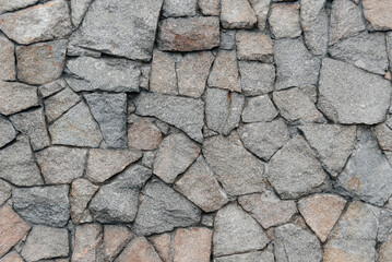 grey stone wall, decorative wall made of large stones, abstract pattern, background