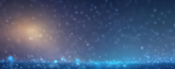 Obraz premium Abstract blue bokeh, gradient light effects, dreamy, ethereal, wallpaper, backdrop, digital