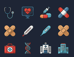 set of medical icons