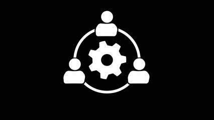 Global communication icon. Worldwide businessmen networking icon illustration background.