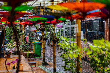 Naklejka premium colorful upside umbrella 