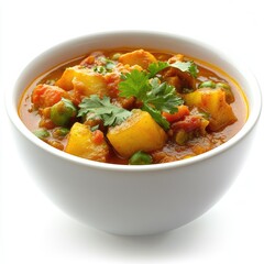 Traditional healthy vegetable and meat soups, stews, and meals with chicken, beef, tomato, carrot, and onion