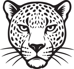 leopard head vector