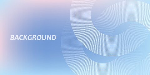 Abstract circle lines on light blue background. Geometric stripe line art design for poster, brochure, cover, website, header, web banner, presentation.