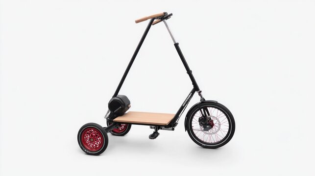 Compact electric wooden chassis tricycle urban environment innovative design sustainable transport modern viewpoint