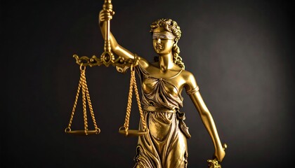 Golden statue of justice