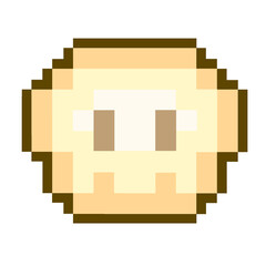 Pixel Art Skull Icon in Retro Style
