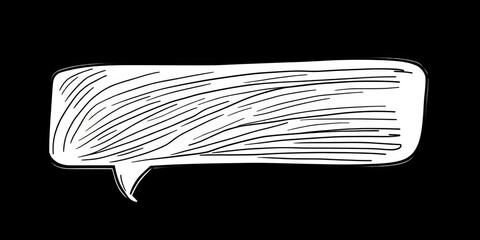 Single continuous line drawing of a speech bubble, ideal for communication and messaging design,  digital,  graphic design