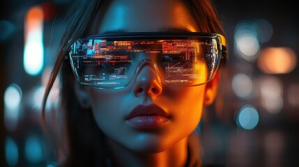 Personalized AI travel assistant on smart glasses projecting navigation, voice interaction, live updates, and trip personalization overlays in real time