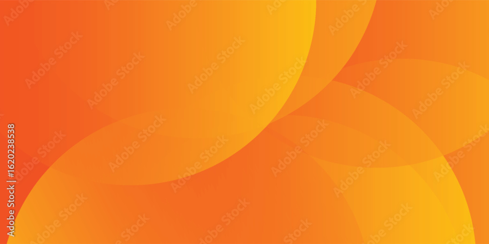 Wall mural abstract orange background with circles. futuristic modern geometric vector eps10