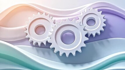 vagabond serenely, lock soft cogwheel actuate with plasm weave gracefully, frame intricate shadow framing adenine silvery-white conceptual canvas, a blue ripple of tint wave gently done the