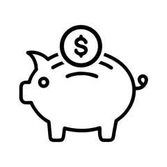 Obraz premium piggy bank with dollar sign