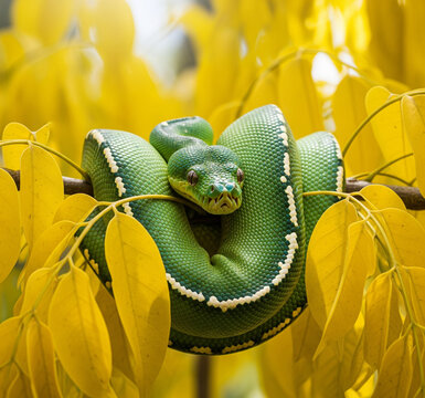 exotic green snake