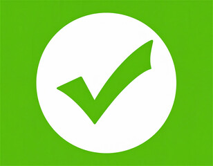 A green tick icon