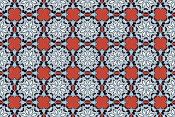 Seamless Textile Visual Endless Fabric Art Interior Symmetric Template Geometric Graphic Background Wallpaper Digital Cloth Luxury Tile Design Perspective Shape Texture Decoration Fashion Pattern.