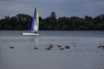 sailing on the lake