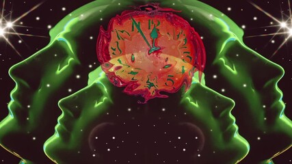 Concept video of biological clocks or the end of time - Powered by Adobe