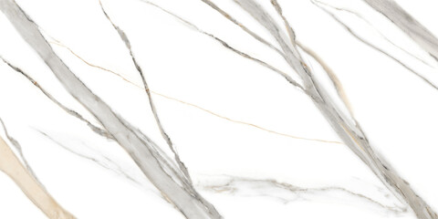 Calcutta statuario marble texture background, polished granite stone with clean and clear colorful streaks, and unique and intricate veining patterns for ceramic printing tile designs.