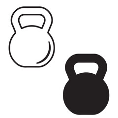 kettlebell vector silhouettes