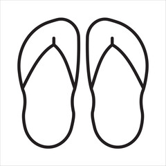 Slipper icon outline vector
