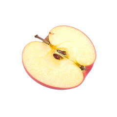 slice of red apple isolated on transparent background, png