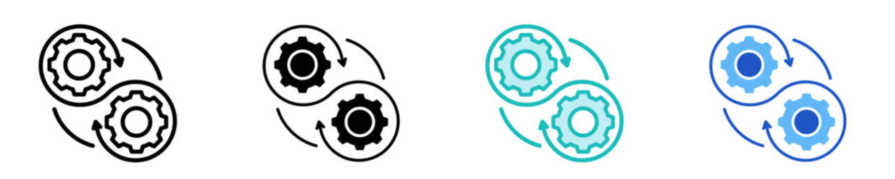 Devops  Icon Set Multiple Style Collection
