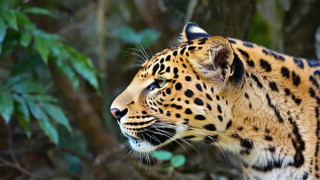 大自然のハンター　豹の眼差し、美しい豹柄