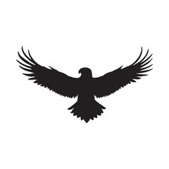 Powerful Silhouette of a Soaring Eagle